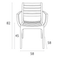 Siesta Artemis Chaise de Jardin Empilable Marron (Par 2 Unités)