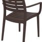 Siesta Artemis Chaise de Jardin Empilable Marron (Par 2 Unités)