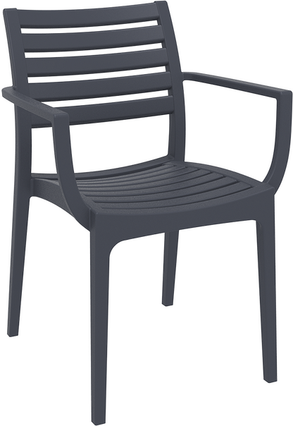 Siesta Artemis Chaise de jardin empilable Gris foncé (par 2 unités)
