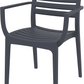 Siesta Artemis Chaise de jardin empilable Gris foncé (par 2 unités)