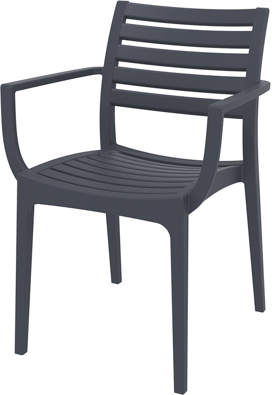 Siesta Artemis Chaise de jardin empilable Gris foncé (par 2 unités)