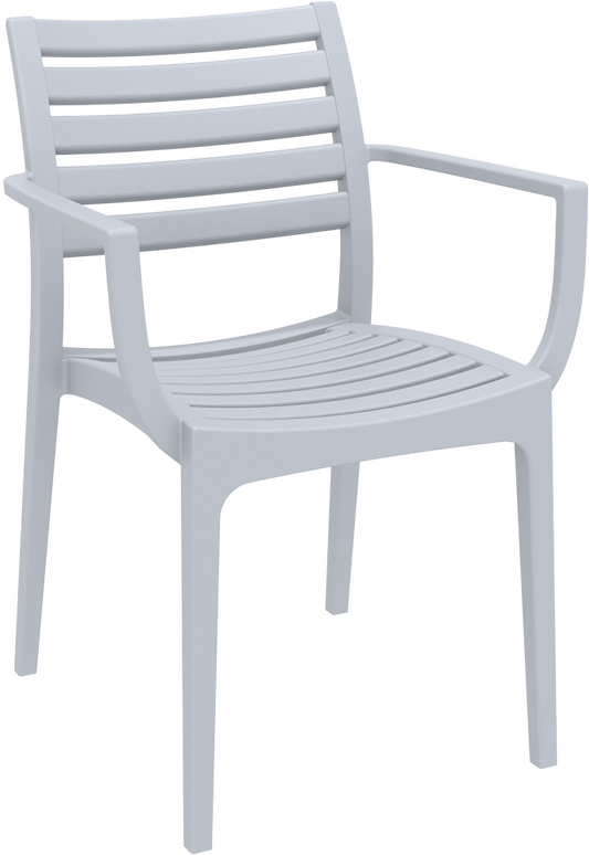 Siesta Artemis Chaise de jardin empilable Gris clair (par 2 pièces)