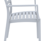 Siesta Artemis Chaise de jardin empilable Gris clair (par 2 pièces)