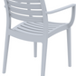 Siesta Artemis Chaise de jardin empilable Gris clair (par 2 pièces)