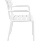 Siesta Paris Chaise de jardin empilable avec accoudoir blanc (par 2 pièces)