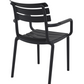 Siesta Paris Chaise de jardin empilable avec accoudoir noir (par 2 pièces)