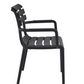 Siesta Paris Chaise de jardin empilable avec accoudoir noir (par 2 pièces)