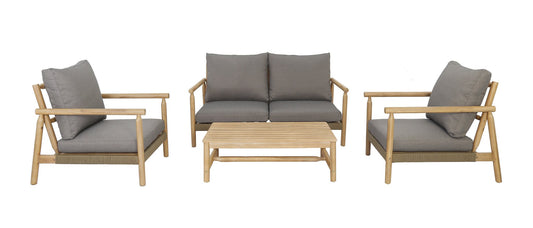 The Outsider Hanna Chair-Bank Lounge Set Acacia