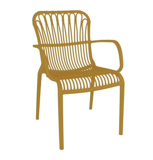 The Outsider Chaise de jardin empilable Rattie Jaune