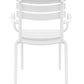 Siesta Paris Chaise de jardin empilable avec accoudoir blanc (par 2 pièces)