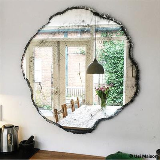 Miroir ARBO Modern Ovale Gris/noir 98x101 cm