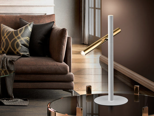 LAMPE TABLE   VARAS   OR/BLANC 2