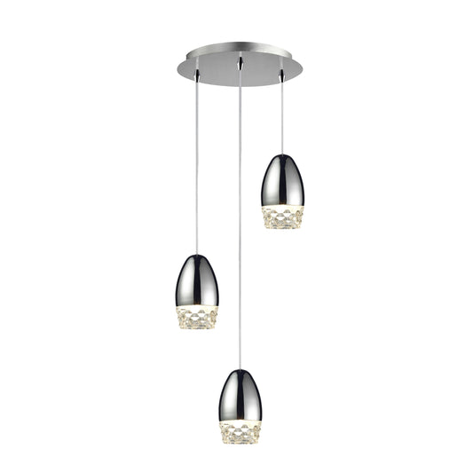 LAMPE 3L  ALESSA  CHROME Ø30