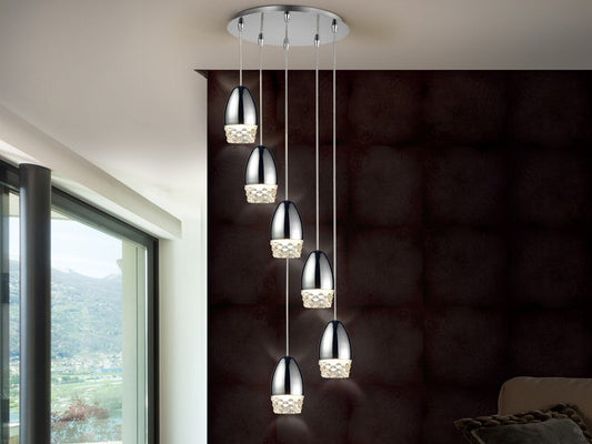 LAMPE 6L  ALESSA  CHROME Ø38