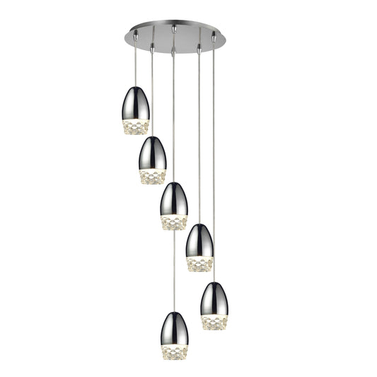 LAMPE 6L  ALESSA  CHROME Ø38