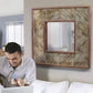 MIROIR   ALPES   CUIVRE 80x80