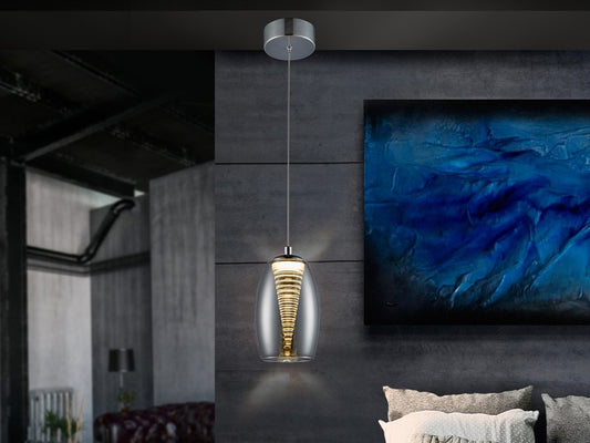 LAMPE  NEBULA   1L LED CHROME