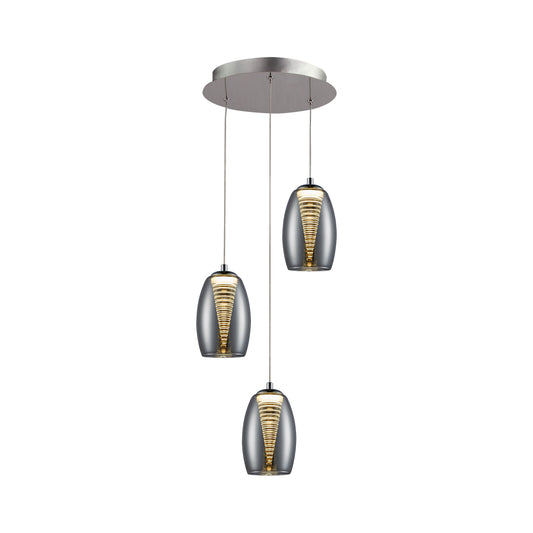 LAMPE  NEBULA   3L LED CHROME