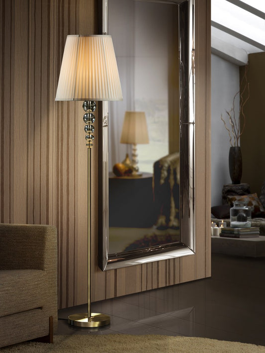 LAMPE D PIE   MERCURY  CHAMPAGNE