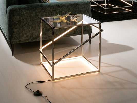 TABLE NUIT   MOONLIGHT  INOX LED