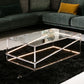 TABLE BASSE  MOONLIGHT  INOX LED