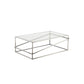 TABLE BASSE  MOONLIGHT  INOX LED