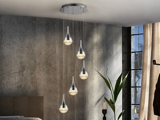 LAMPE 5L  ELIE  CHROME Ø37