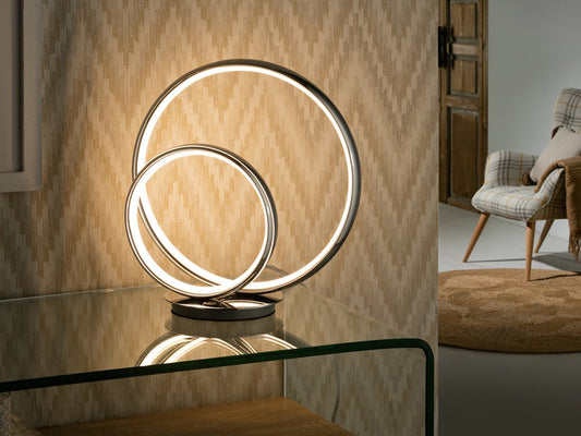LAMP  TABLE  OMEGA  CHROME
