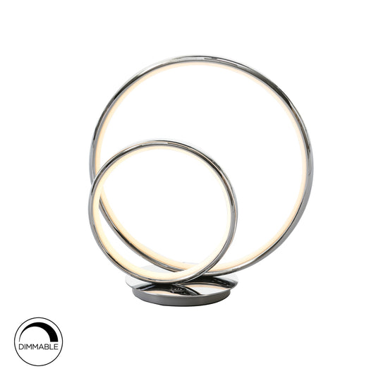 LAMP  TABLE  OMEGA  CHROME