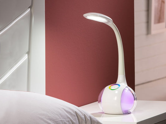 LAMPE BASSE  COLOR LED  EN BLANC