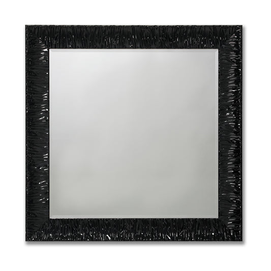 Miroir encadré Antwerp Black Square Carré Noir poli 99 X 99