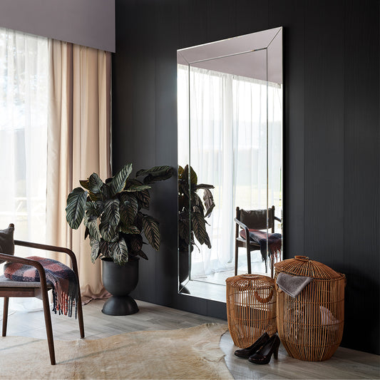 Miroir BASTA BLACK XL Modern Rectangle Argent 100x200 cm