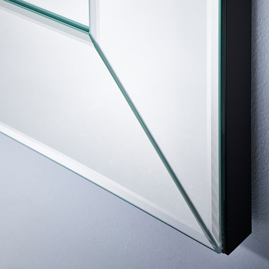 Miroir BASTA BLACK RECT Modern Rectangle Gris 80x120 cm