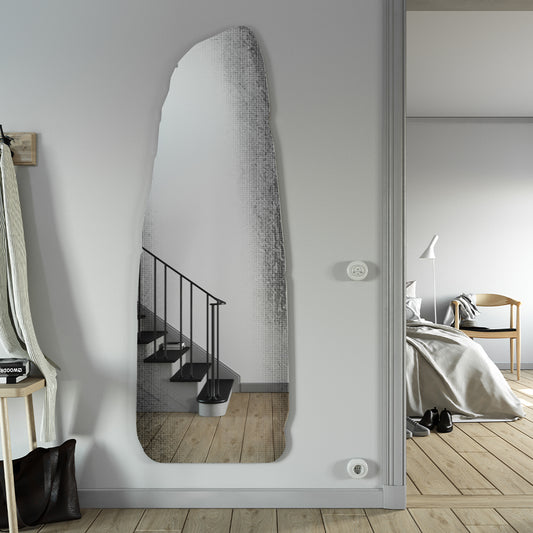 Miroir ROCCA Modern Oval Argent/Noir 64x175 cm