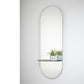 Miroir LOOK Modern Ovale Argent 45x120 cm