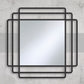 Miroir Salle de bain Contour Carré Miroir + noir 100 X 104