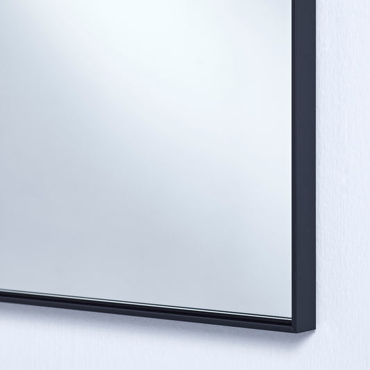 Miroir Lucka Black Rect. Rectangle Noir 80 X 120 cm