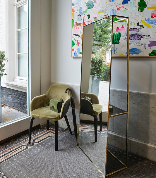 Miroir CHASSIS XL DELUXE Rectangle Gold 170x65 cm
