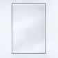 Miroir LUCKA BLACK SMALL RECT Rectangle Noir 91x61 cm