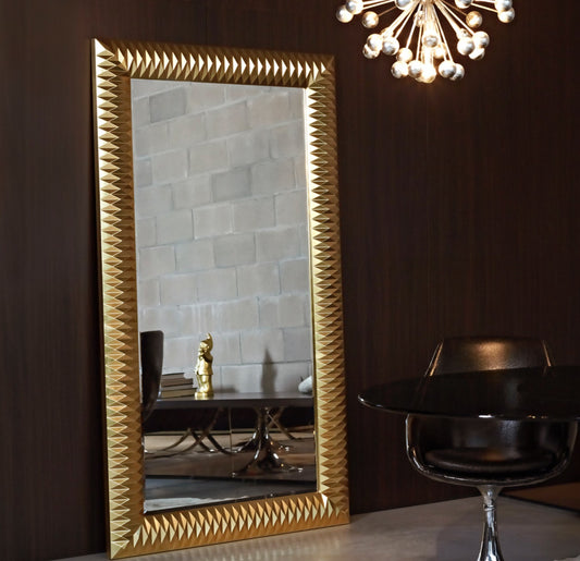 Miroir encadré Nick L Gold Rectangle Or 189 X 106 cm