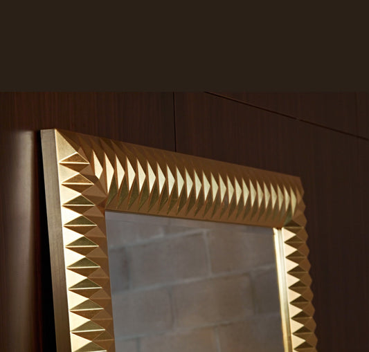 Miroir encadré Nick L Gold Rectangle Or 189 X 106 cm
