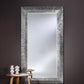 Miroir encadré Groove Silver Rectangle Argent+patine 105 X 192 cm