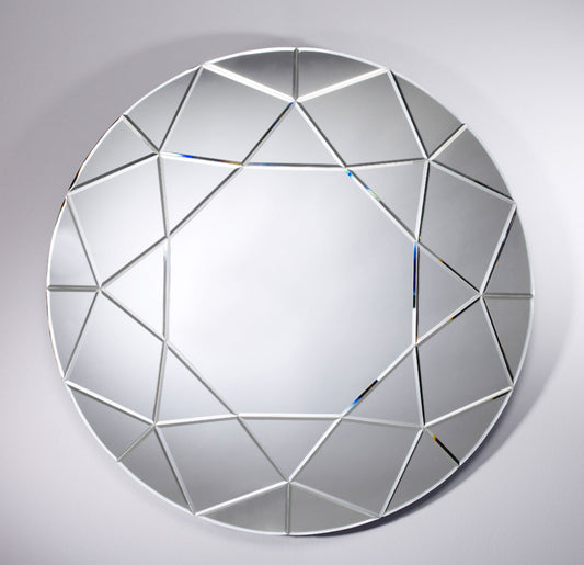 Miroir DIAMOND ROND Contemporain Ovale Naturel 90 cm